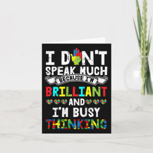 Kids I Dont Speak Much Autism Awareness Gifts For Card