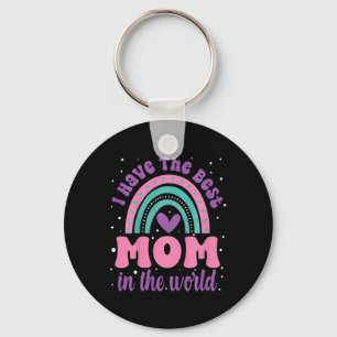 Kids I Have The Best Mom In The World Toddler Girl Keychain