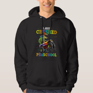 Kids I Just Crushed Preschool Dinosaur Rex Monster Hoodie