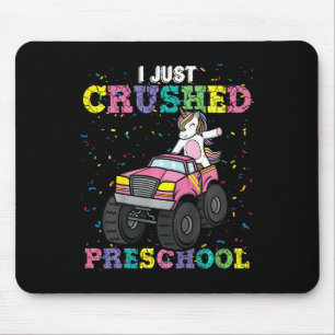 Kids I Just Crushed Preschool Girl Unicorn Truck G Mouse Pad