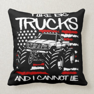 Kids I like big trucks Throw Pillow