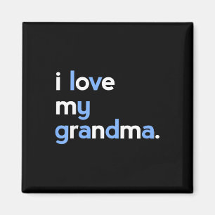 Kids I Love My Grandma Shirt For Boys Grammy Mothe Magnet