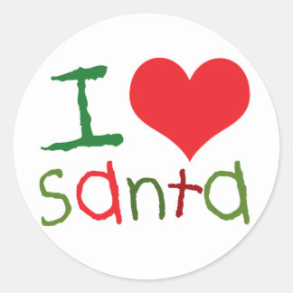 Kids I Love Santa Sticker