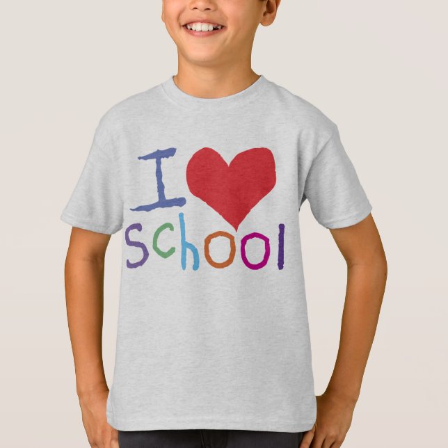 Kids I Love School T-Shirt (Front)