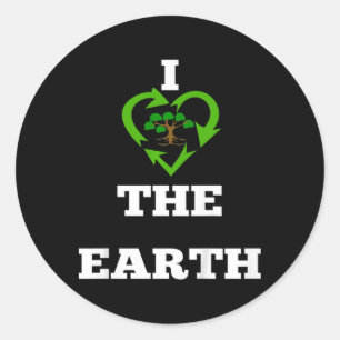 Kids I Love The Earth -earth Day Shirts For Kids-r Classic Round Sticker