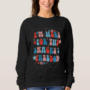 Kids I m Here For Snacks & Freedom Patriotic Baby Sweatshirt
