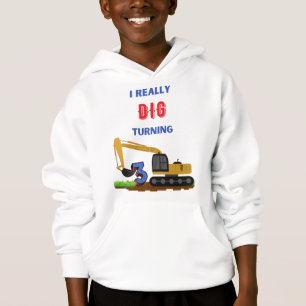 Kids I Really Dig Turning 3 Excavator