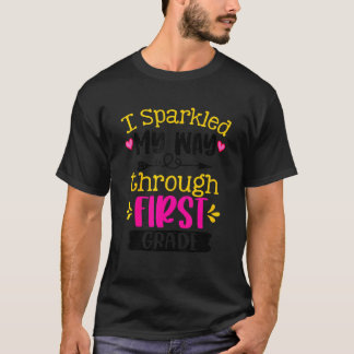 Kids I Sparkled My Way Through First Grade Last Da T-Shirt
