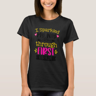 Kids I Sparkled My Way Through First Grade Last Da T-Shirt