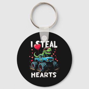 Kids I Steal Hearts Kids Funny Trex Gifts For Boys Keychain