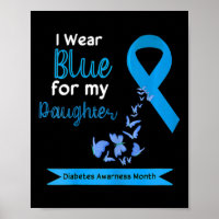 Kids I Wear Blue For My Daughter Diabetes Awarenes