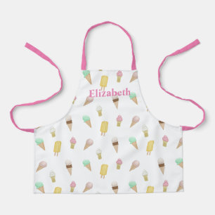 Kids Ice Cream Parlor Custom Bakery Apron