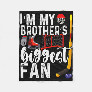 Kids Ice Hockey Big Brothers Biggest Fan For Toddl Fleece Blanket