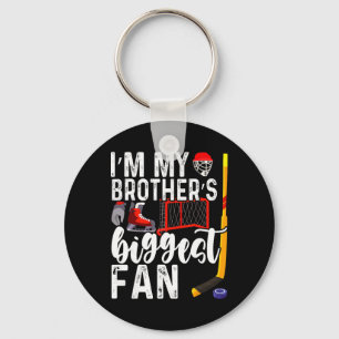 Kids Ice Hockey Big Brothers Biggest Fan For Toddl Keychain