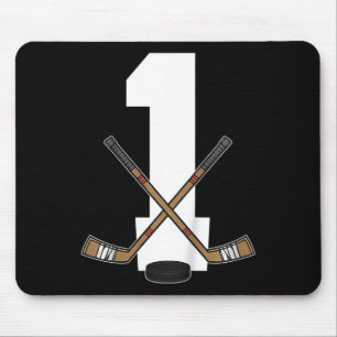 Kids Ice Hockey Kids Toddler Boys 1st Birthday Ice Mouse Pad
