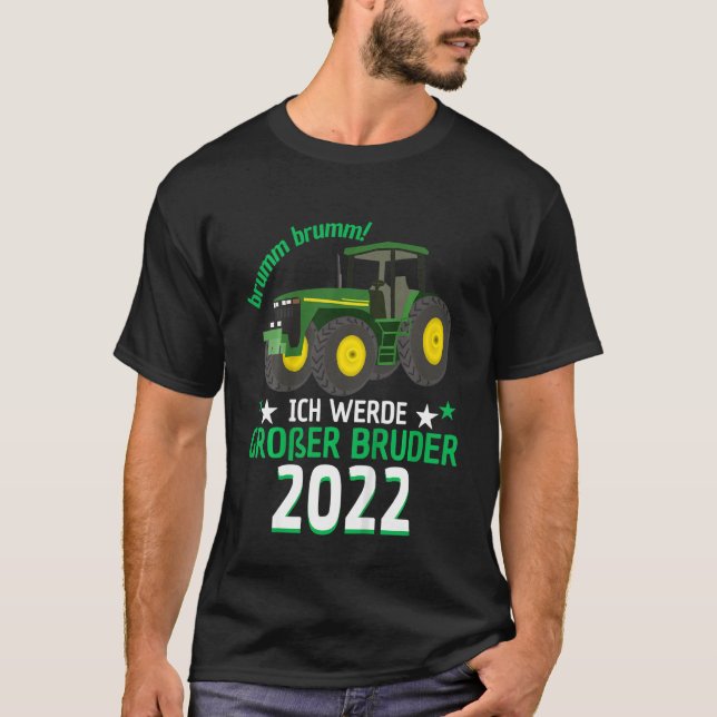 Kids Ich Werde Große Bruder 2022 Tractor Digger Ba T-Shirt (Front)