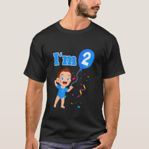 Kids I'm 2 Two Year Old Boy Second 2nd Birthday 1 T-Shirt