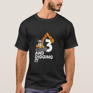 Kids I'm 3 And Digging It 3rd Birthday Boy 1 T-Shirt