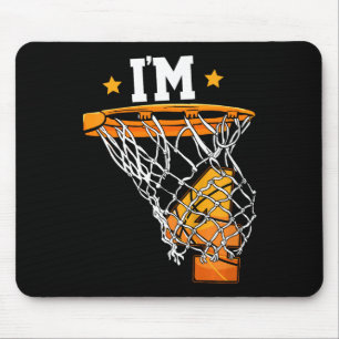 Kids I'm 4 Bysketbyll Theme Birthday Party Celebra Mouse Pad