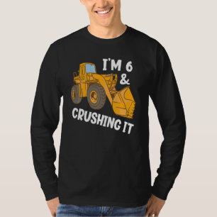 Kids I'm 6 And Crushing It Funny Future Digger Ope T-Shirt