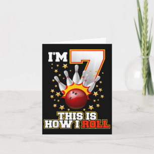 Kids I'm 7 This Is How I Roll 7th Year Old Birthda Card