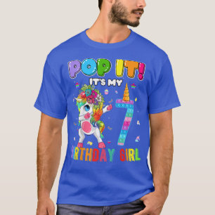 Kids I'm 7 Years Old 7th Birthday Unicorn Dabbing  T-Shirt