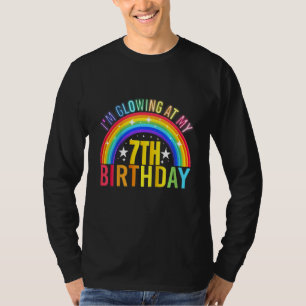 Kids I'm Glowing At My 7th Birthday Party 7 Years  T-Shirt