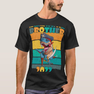 Kids I'm Going to be a Big Brother 2022 T Rex Pira T-Shirt