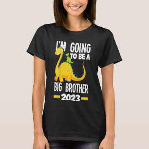 Kids I'm Going To Be A Big Brother 2023 Dinosaur D T-Shirt