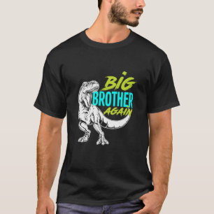 Kids I'm Going To Be A Big Brother Again Dinosaur T-Shirt