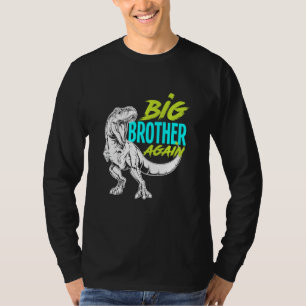 Kids I'm Going To Be A Big Brother Again Dinosaur T-Shirt