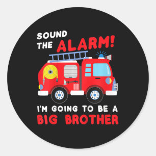 Kids Im going to be a big brother  Firetruck baby  Classic Round Sticker