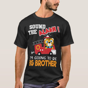 Kids Im going to be a big brother Shirt Firetruck 