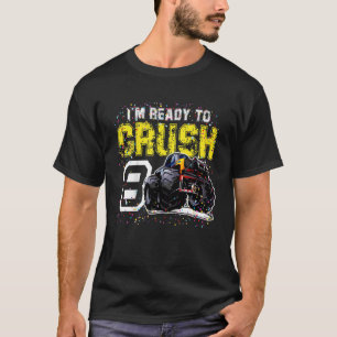 Kids I'm Ready to Crush 8 Monster Truck 8th Birthd T-Shirt
