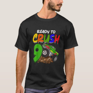 Kids I'm Ready To Crush 9 Monster Truck Rex Birthd T-Shirt