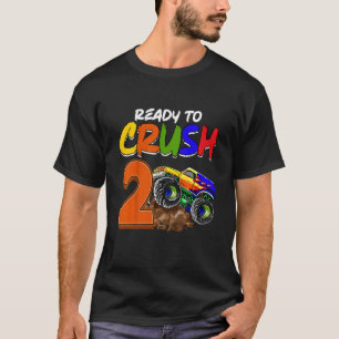Kids I'm Ready To Crush Being 2 Monster Truck Birt T-Shirt