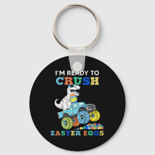 Kids Im Ready To Crush Easter Eggs Monster Truck T Keychain