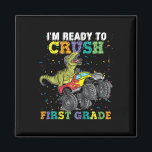 Kids I'm Ready To Crush First Grade Monster Truck  Magnet<br><div class="desc">Kids I'm Ready To Crush First Grade Monster Truck Dinosaur Boys</div>