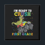 Kids I'm Ready To Crush First Grade Monster Truck  Magnet<br><div class="desc">Kids I'm Ready To Crush First Grade Monster Truck Dinosaur Boys</div>