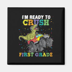 Kids I'm Ready To Crush First Grade Monster Truck  Magnet