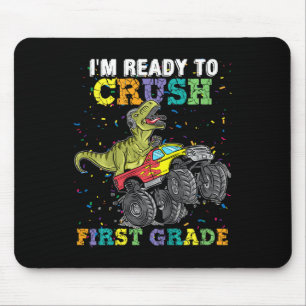 Kids I'm Ready To Crush First Grade Monster Truck  Mouse Pad