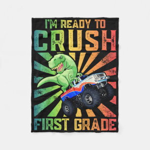 Kids I'm Ready To Crush First Grade Tee Fleece Blanket