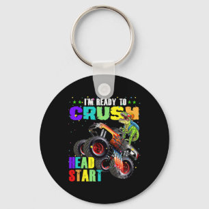 Kids I'm Ready To Crush Head Start Dinosaur Monste Keychain
