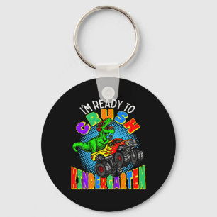 Kids I'm Ready To Crush Kindergarten Dinosaur Mons Keychain