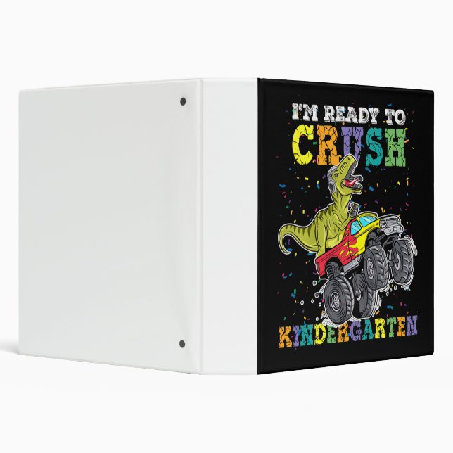 Kids I'm Ready To Crush Kindergarten Monster Truck Binder (Background)