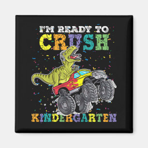 Kids I'm Ready To Crush Kindergarten Monster Truck Magnet