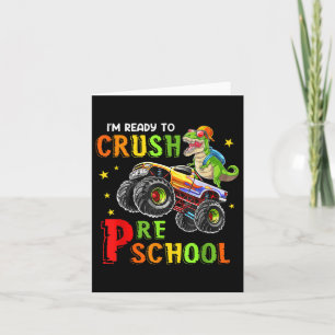 Kids Im Ready To Crush Pre-k Dinosaur Back To Scho Card