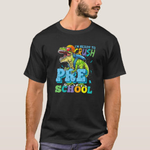 Kids I'm Ready To Crush Preschool Dinosaur Back To T-Shirt