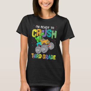 Kids I'm Ready To Crush Third Grade Monster Truck T-Shirt