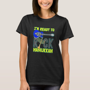 Kids Im Ready To Rock Hanukkah Guitar Music Instru T-Shirt